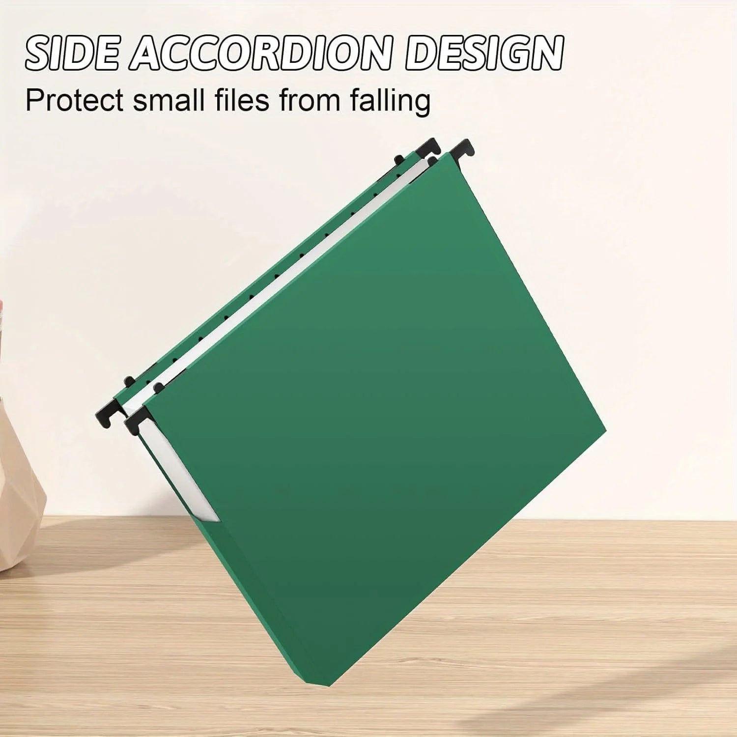 6 Pcs Plastic Oversized Hanging Folders Letter Size, Reinforced Hanging Folders, Expandable Design on Both Sides