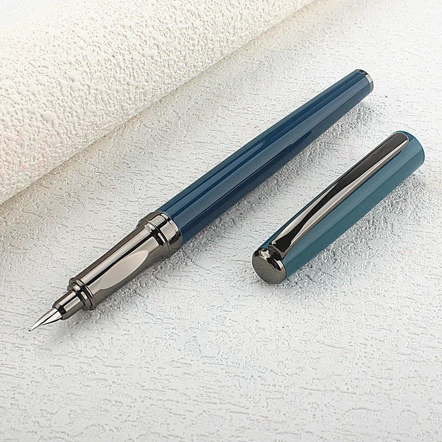High Quality for Writing Fountain Pen 0.38mm EF Nib Stainless Steel Metal Inking Pen for Writing Signing Pen
