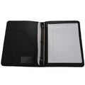 VO-A4 Vegetarian Leather 3 Ring Portfolio Binder Business Binder Padfolio With Notebook Pad Interview & Business