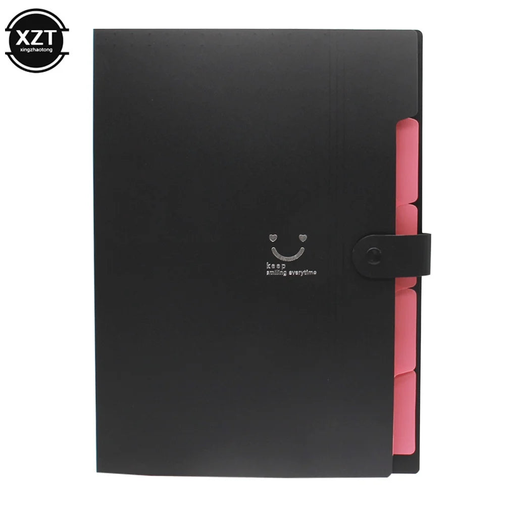 A4 Organ Folder 5 Layers Macaron Colors File Manager Storage Simple Folder for Student School and Office Stationery Supplies