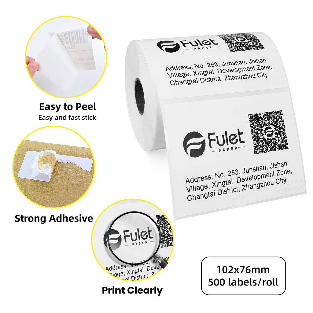 102mmx76mm Thermal Label Roll 4"x3" Inch Waterproof Thermo Etiquetas Barcode 4x3 Inch Direct Thermal Sticker Shipping Label