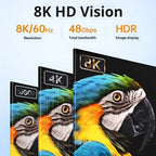 8K UHD Cable High Speed HDMI-compatible Mini/Micro HDMI-compatible Coiled Cord for HDTV Laptop PC PS4 Camera DV Monitor Display