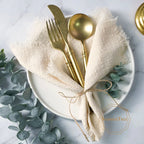 10pcs Napkins 41x41cm Cotton Cloth Gauze Retro Burr Rustic Towel Dining Place Mats Wedding Party Linen Fabric Table Decoration