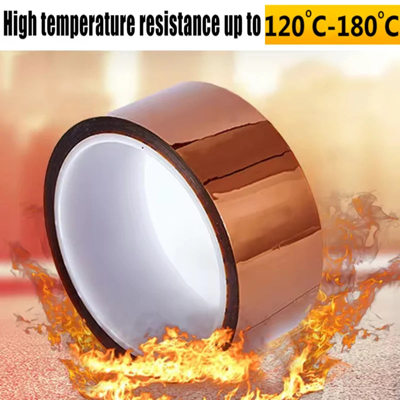 5-40mm Kapton Tape Polyimide Adhesive Insulating Adhesive Tape Каптоновый Скотч Heat Tape for Board Protection