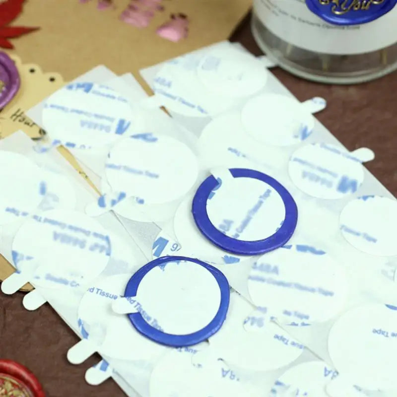 100/10PCS Seal Wax Stamp Stickers Self Adhesive Double Sided Round Circle Discs For Wax Sealing Stamp Candle Wick Making