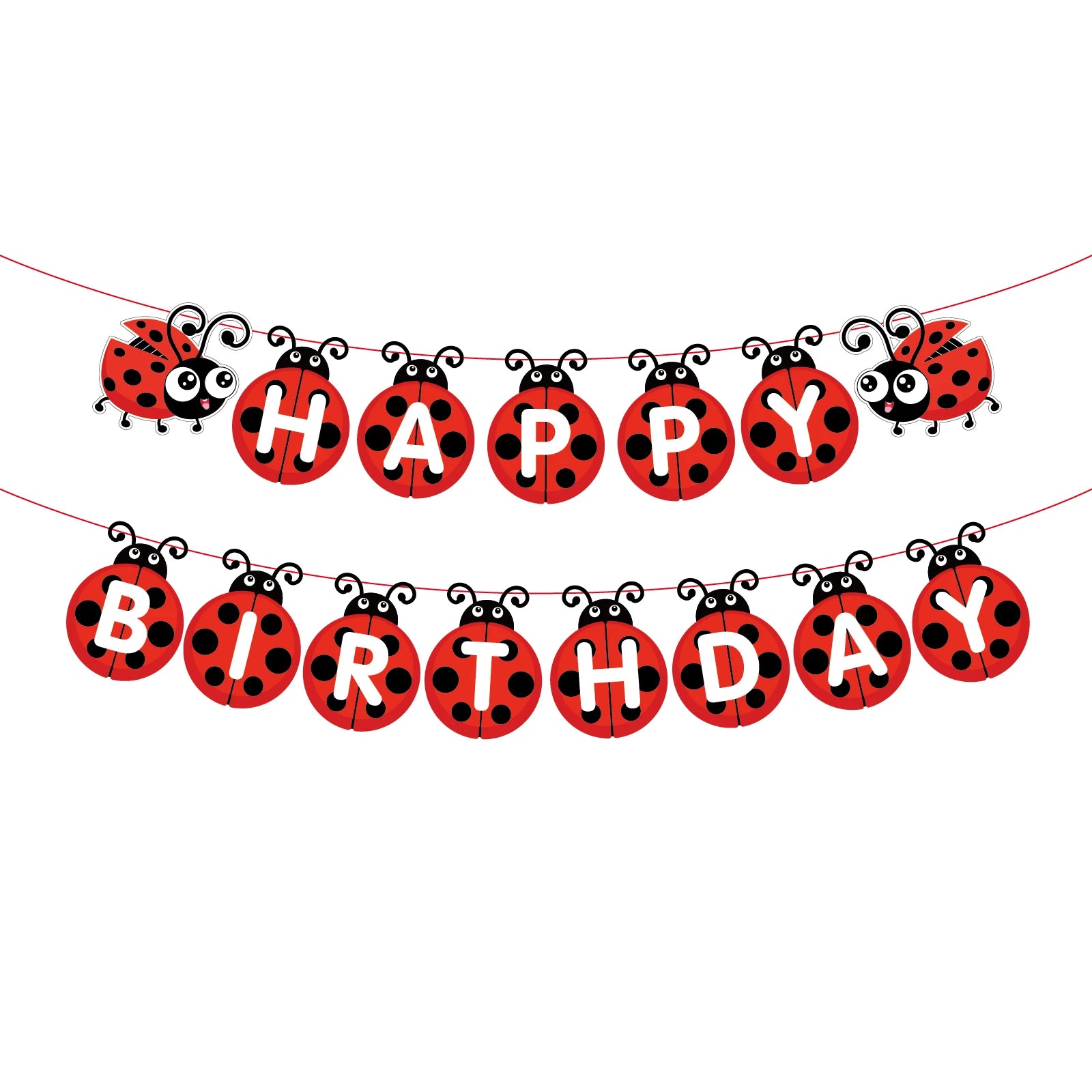 Insect Ladybug Party Disposable Tableware Sets Kids Birthday Plates Cups Napkins For Baby Shower Party Dinnerware Decoration