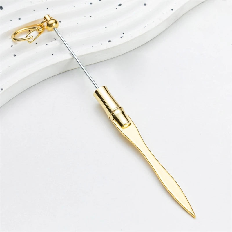 Beadable Letter Opener Metal Letter Opener with Keychain Clip, Beadable Envelope Opener Gift for Student Teacher 896C