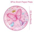 Butterfly Birthday Party Decoration  Butterfly Party Disposable Tableware Paper Cup Plate Birthday  Party