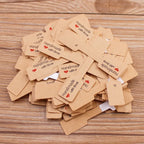 100PCS Multi Style Ring Folded Labels White/Kraft Handmade with Love Ring Price Labels Jewelry Tag Sticker Labels 6*1.2cm