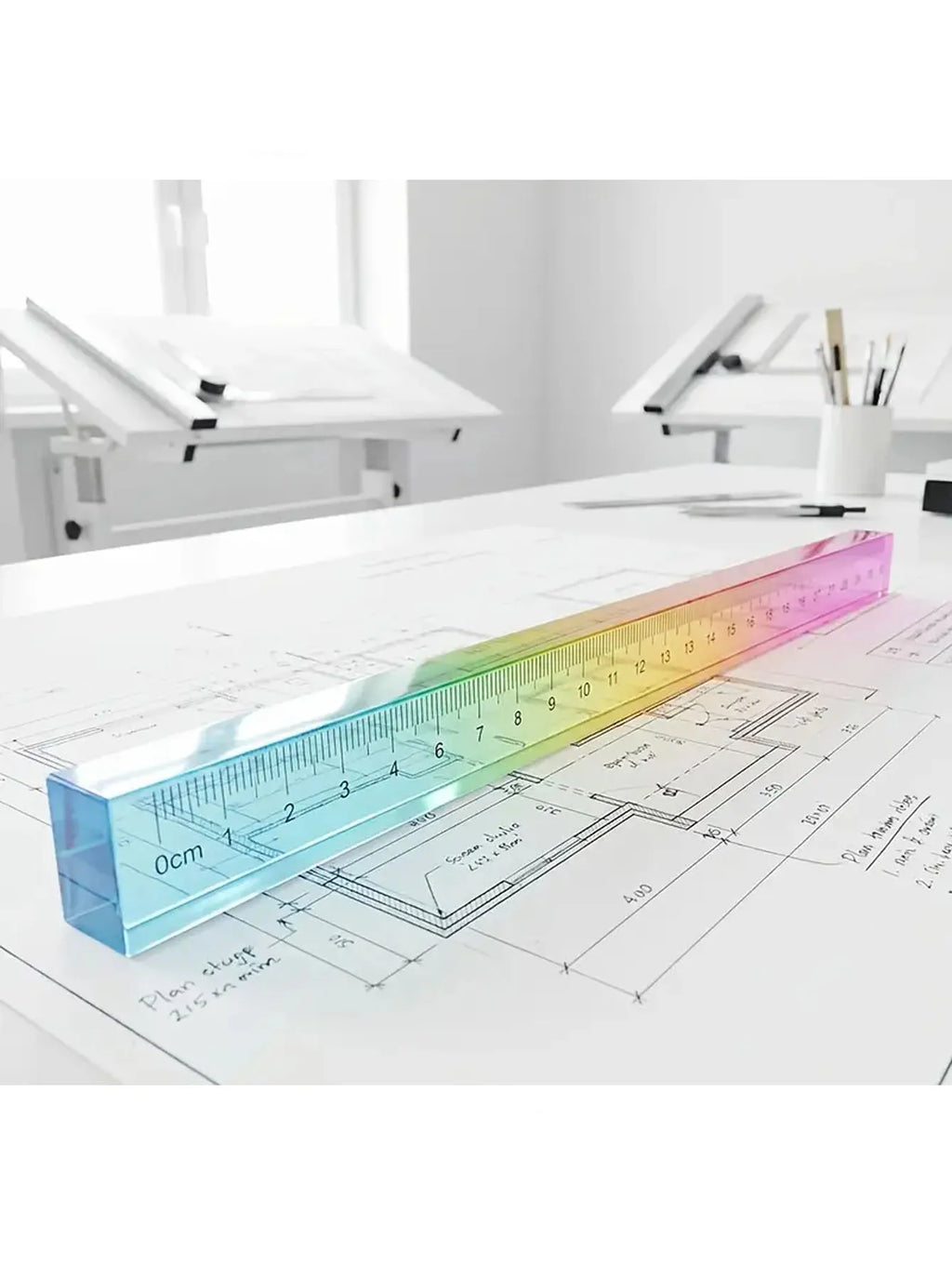 Random Color Cube Ruler Geometry Drawing Tool for Learning Stationery Drawing Measurement Mathematics Teaching Aids