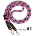 Quick Release Beads Round Rope Camera Shoulder Strap Lanyard for Canon Nikon Panasonic Sony Fujifilm Neck Strap Wrist Strap