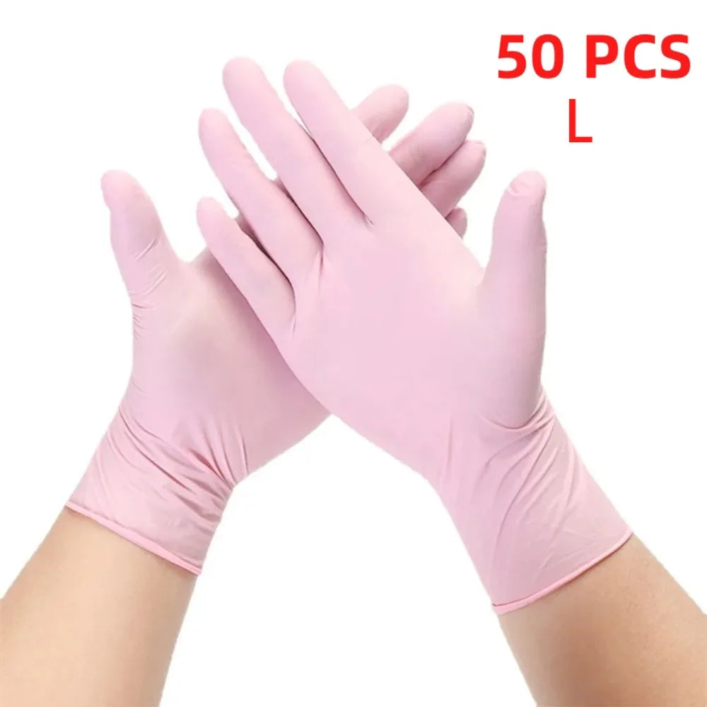 50/100PCS Ultra-soft Disposable Latex Gloves Waterproof with Touch Screen Kitchen Gloves Household Cleaning Gloves