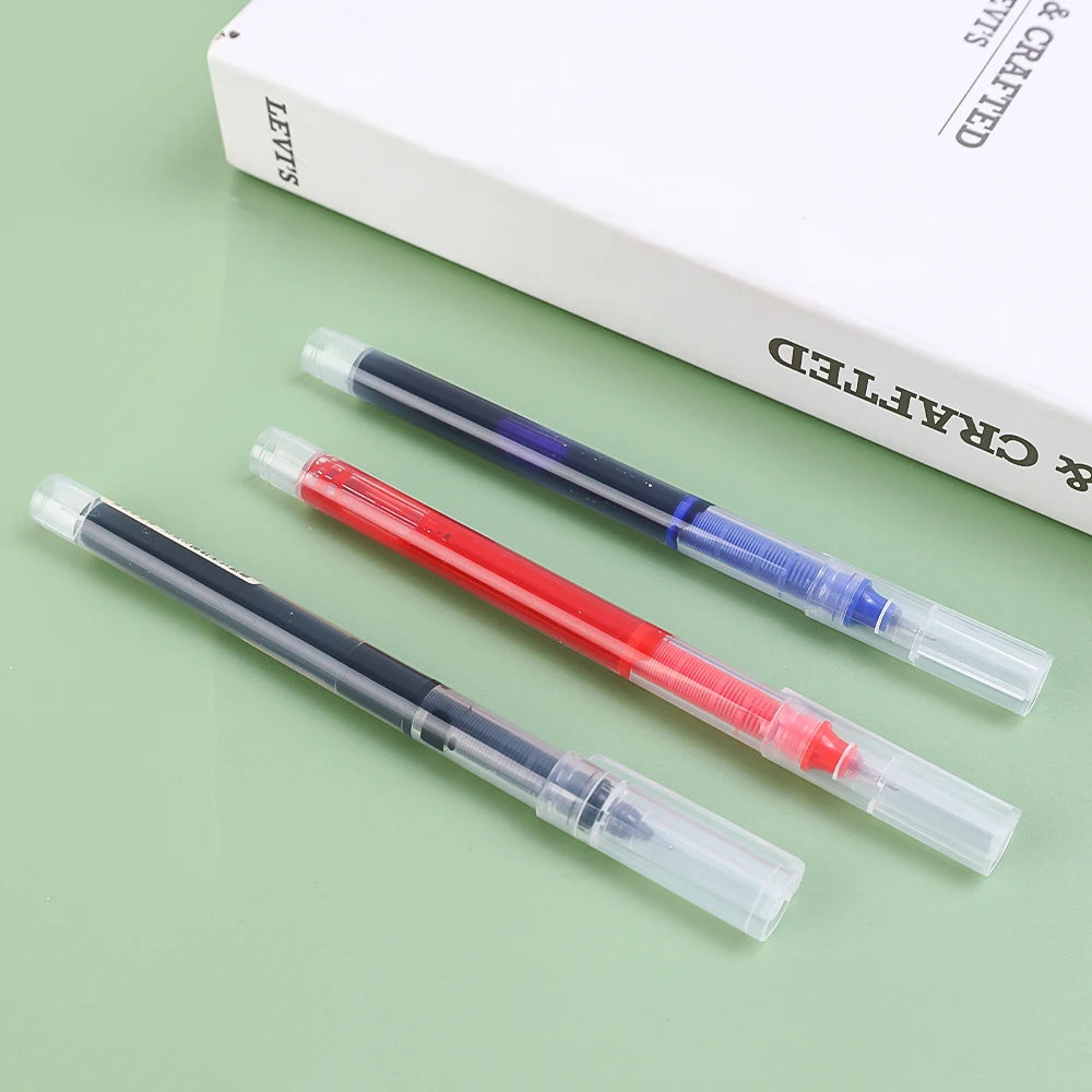 1-20Pcs Needle Type Gel Ink Pens Black/Blue/Red 0.5mm Liquid Ballpoint Pen Students Stationery School Office Writing Tool