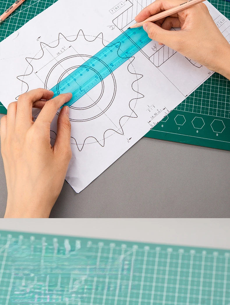 Random 1 Pc 20 cm/8 Inch Flexibale Rulers Soft Plastic, Inches And Metric For School And Office