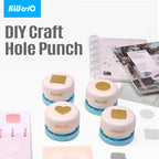KW-triO Craft Hole Punch Handmade Scrapbook Paper Puncher Scrapbooking Maganetic Punches Crafting Designs for Office Supplies