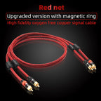 Hi-Fi Fine RCA Cable High Quality 4N OFC HIFI 2RCA-2RCA Male to Male Audio Cable Main Core Independent Shielding One Pair