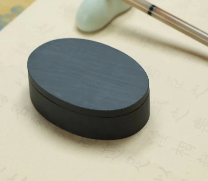 She Inkstone with Lid Antique Chinese Ink Stone for Calligraphy Writing and Traditional Painting Practice Natural Rock Inkstone