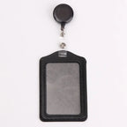 Pu Leather Card Holders Id Badge Case Clear And Color Border Lanyard Holes Bank Credit Id Badge Holders Accessories Wholesales