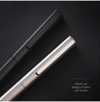 High Quality 0.38mm Extra Fine Nib Fountain Pen Stainless Steel Extremely Black Metal Business Office Writing Calligraphy Pens