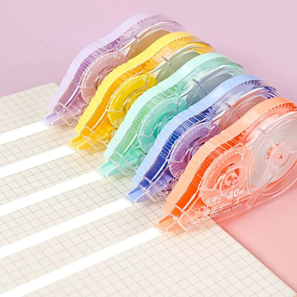 5Pcs Correction Tape Roller 30mx5mm White Sticker Tape Student Simple Error Eraser Tape School Office Supplies Stationery
