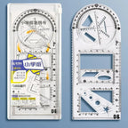 Multi -function Ruler Set Drawing Geometry Protractor Spirograph Ruler Students Mathematics Drafting Tools
