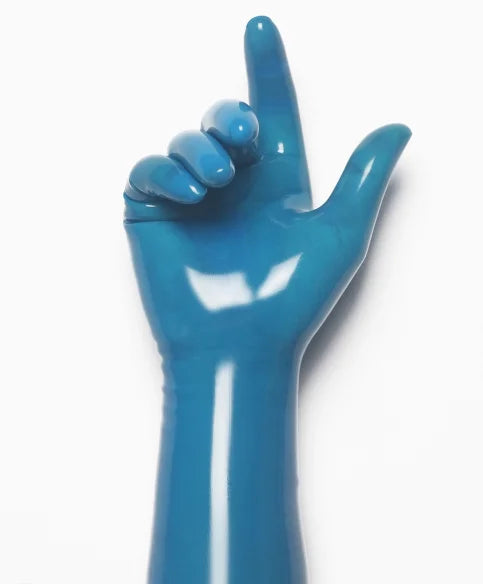 Transparent black Latex Gloves Women's Full Finger Rubber Gloves Wear
