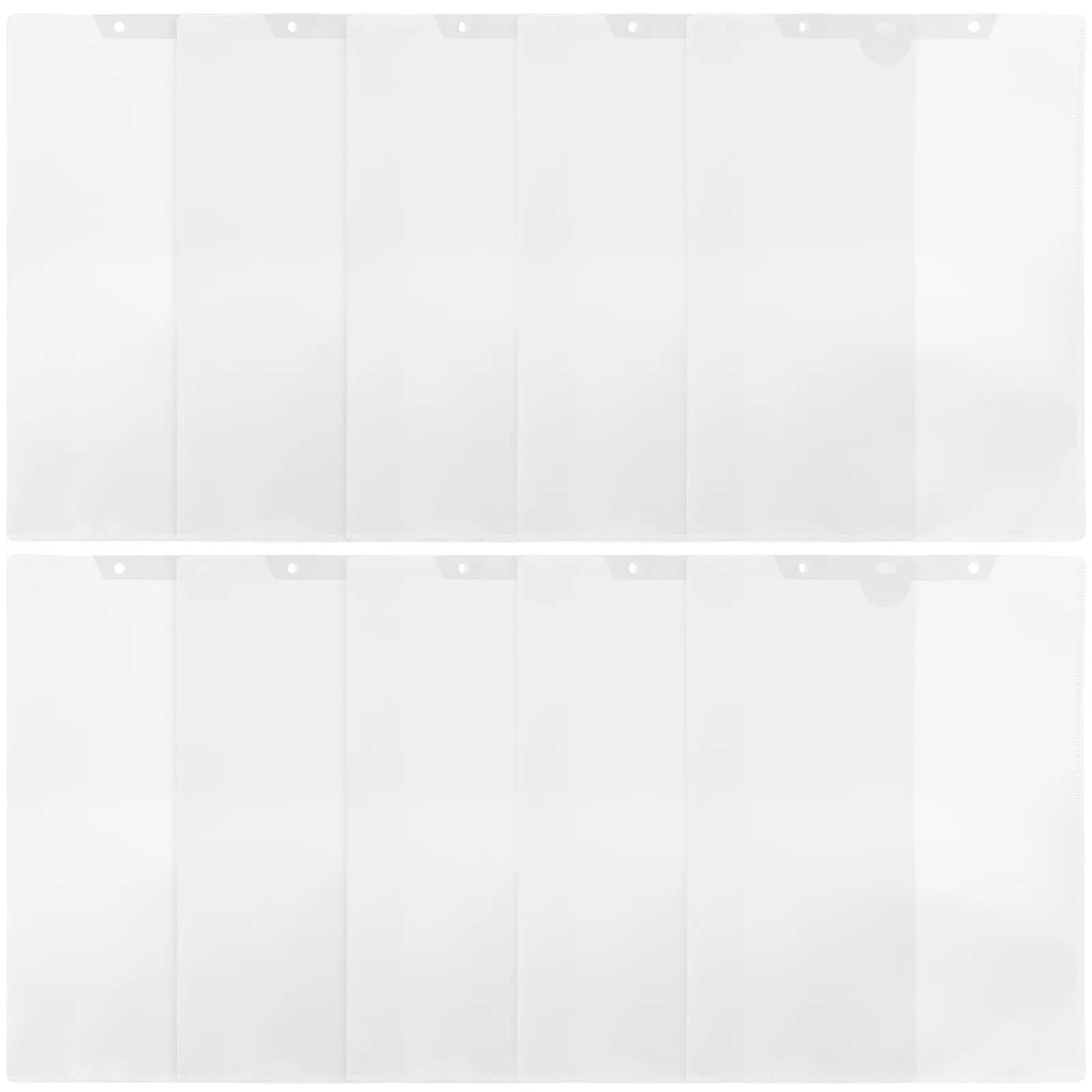 10Pcs Clear PP Plastic File Folder Sleeve Hanging Document Organizer for Office Study Paper Storage Portable File Container A4