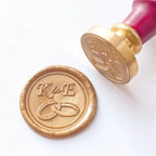 Personalized Wedding Wax Seal Stamp with 2 Initials, Custom Wedding Sealing Wax Stamp Invitation Seal Stamp. Initials Wax Seal