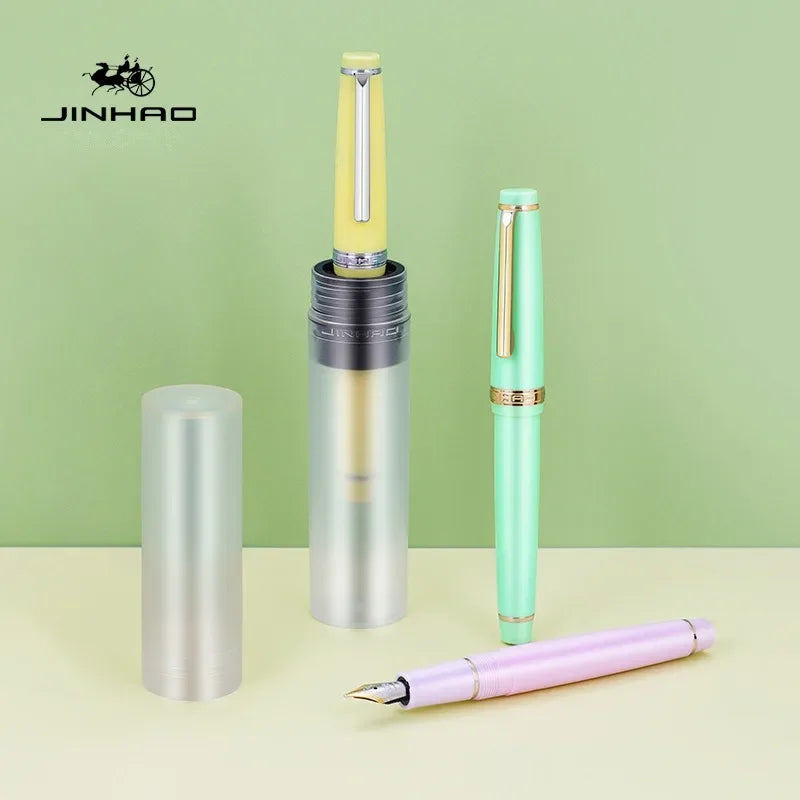 Jinhao 82 Fountain Pen Luxury Acrylic Ink Pen Spin  EF F M Nib Elegante Business Office School Supplies Writing Pen Stationery
