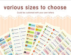 Custom Hebrew Waterproof Self-adhesive Baby Name Sticker Personalized Kids School Label Kindergarten Stationery Tag