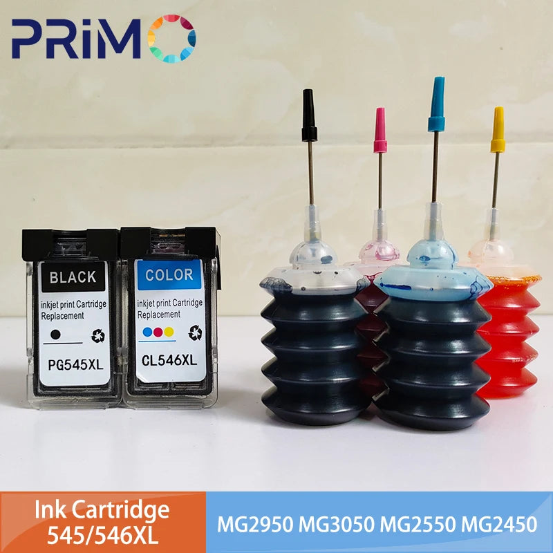 545XL 546XL 545 546 XL PG545 CL546 Refillable Ink Cartridge for Canon Pixma MG3050 2550 2450 2500 2550S 2950 MX495 IP2800 IP2850