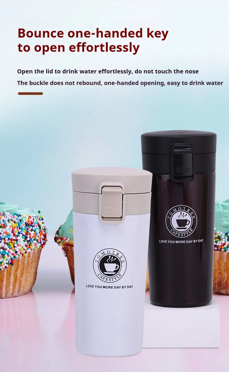 380/510ML Coffee Cup Stainless Steel Thermo Bottle Car Thermal Cup Outdoor Sports Vacuum Flask Keeps Cold and Heat Thermal Mug