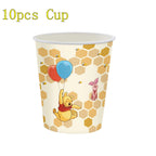 Winnie The Pooh Birthday Party Decoration Plates Napkins Table Cover Balloons Banner Baby Shower Serves 10 Guests Baby Shower