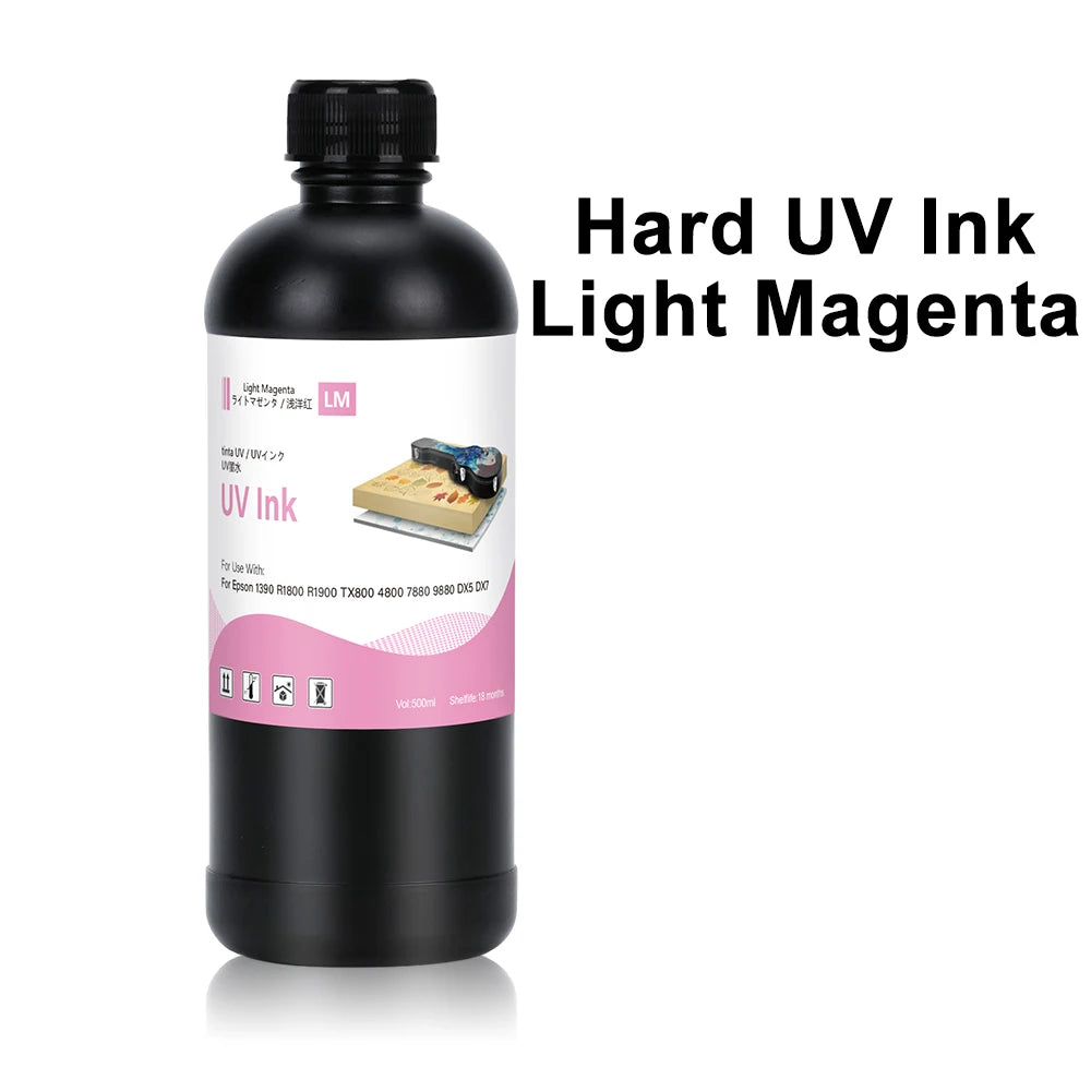 500ml LED UV Ink for Epson All Flat UV Printers For Epson 1390 R1800 R1900 TX800 4800 7880 9880 DX5 DX7 Printer