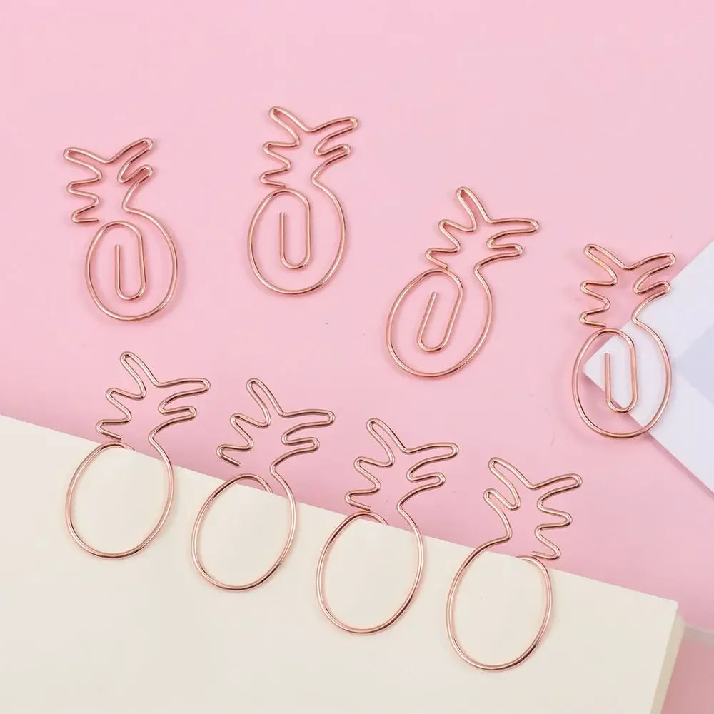50/20pcs Love Diamond Crown Envelope Stationery Photo Tickets Office Supplies Metal Book Paper Clip Paperclips Mini Binder Clips