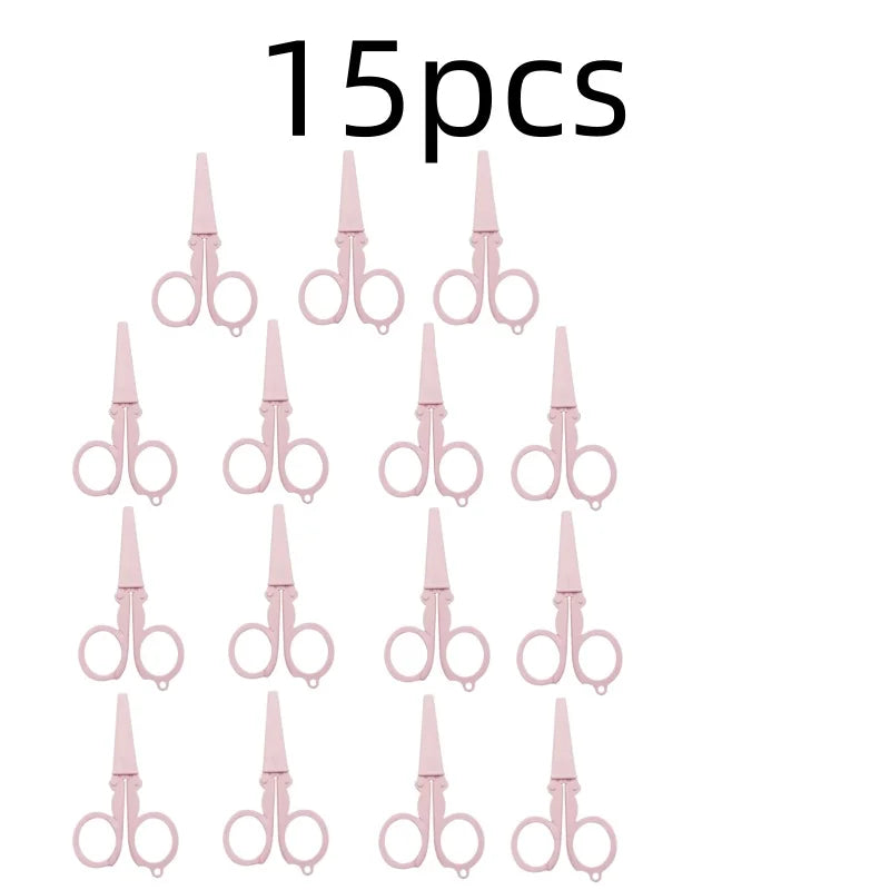 Cute Foldable Scissors Mini Morandi Paper Cutter Knife Portable Envelopes Opener DIY Handmade Art Tools School Office Supplies
