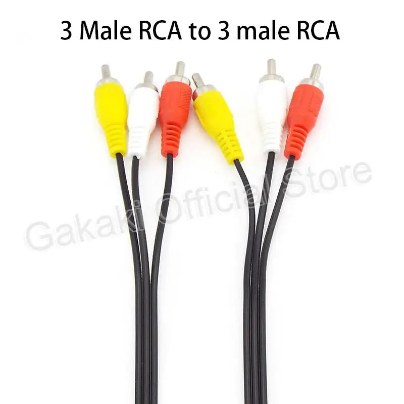 1M/1.5M/3Meter 3 RCA Male to 3 RCA Male Female Connector Composite Audio Video AV Extension Cable Plug Cables