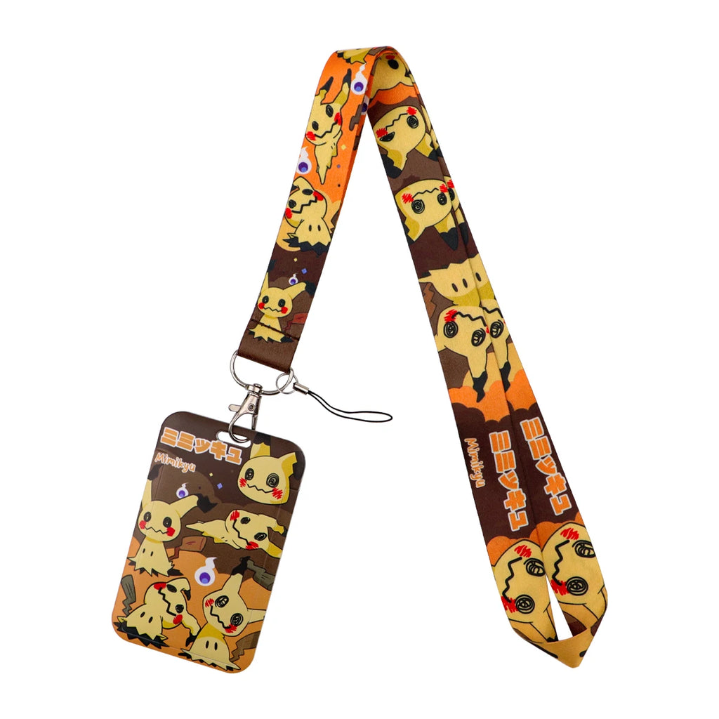 Cute Anime Monster Lanyard Card Holder Colorful Neck Strap for Key ID Card Phone Straps Badge Holder Key Ring Accessories Gifts