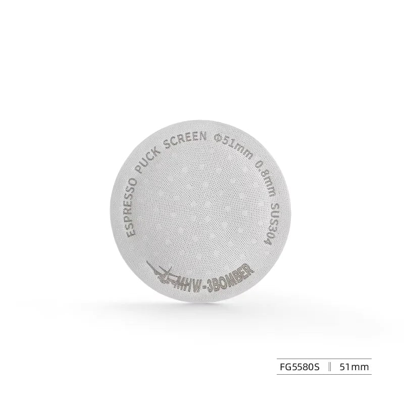 MHW-3BOMBER Titanium Coating Espresso Puck Screen 51/53/58.5mm Reusable Metal Filter 0.8mm Thickness Lower Shower Screen