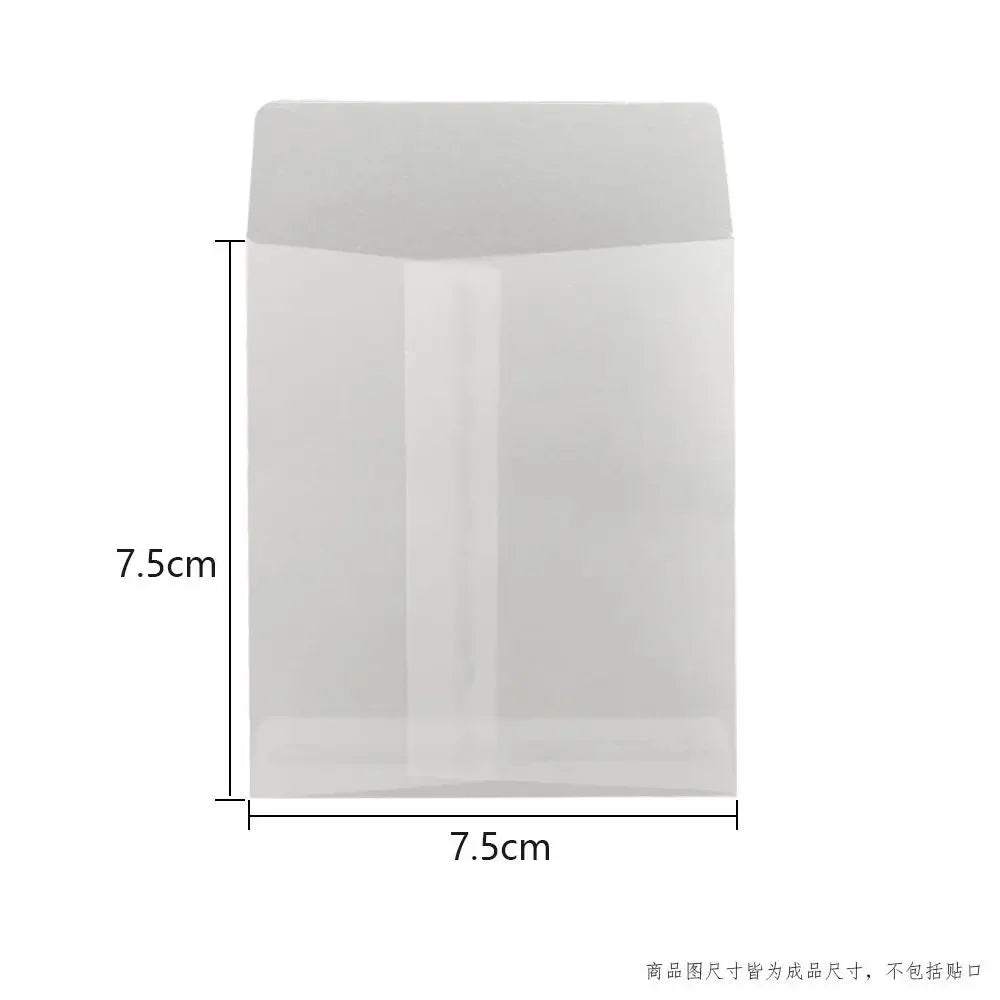 50pcs/lot Translucent Mini Envelope Jewelry Storage Bag for Card Earring Necklace Gift Packaging Bags Wedding Wedding Envelopes