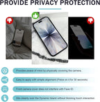 2PCS WebCam Cover Antispy Front Camera Lens Privacy Slider Protector for IPhone 17 Air 16 15 Pro Max Plus 17Pro Web Cam Sticker