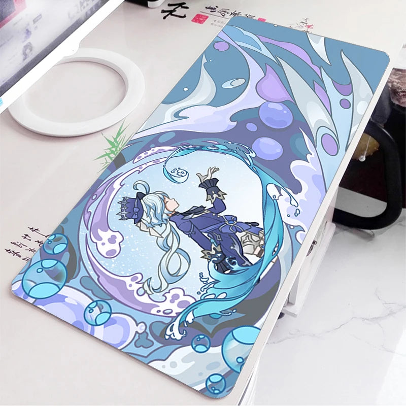 Anime Game Furina Neuvillette Mavuika Wanderer Raiden Columbina XXL Large Genshin Impact Mouse Pad Keyboard Desk Mat Mousepad