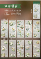 JIAMEI 30pcspack Floral Litmus Paper Materials Paper Decor Junk Journal DIY Scrapbooking Translucent Craft Aesthetics Paper