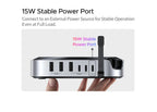 UGREEN USB HUB Docking Station for Mac Mini M4 M4 Pro M.2 NVMe SSD 8TB Max 10Gbps USB-A&C Ports SD&TF 170MB/s USB Splitter Dock