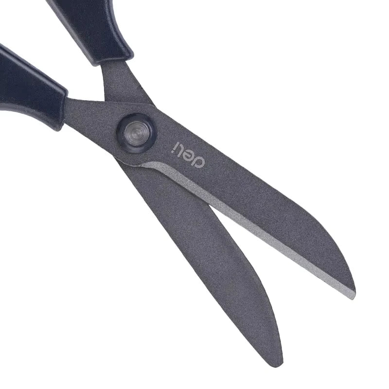 Deli Heavy Duty Ultra Sharp Non-Stick Scissors Professional Cutter with Ergonomic Grip for Office Home School