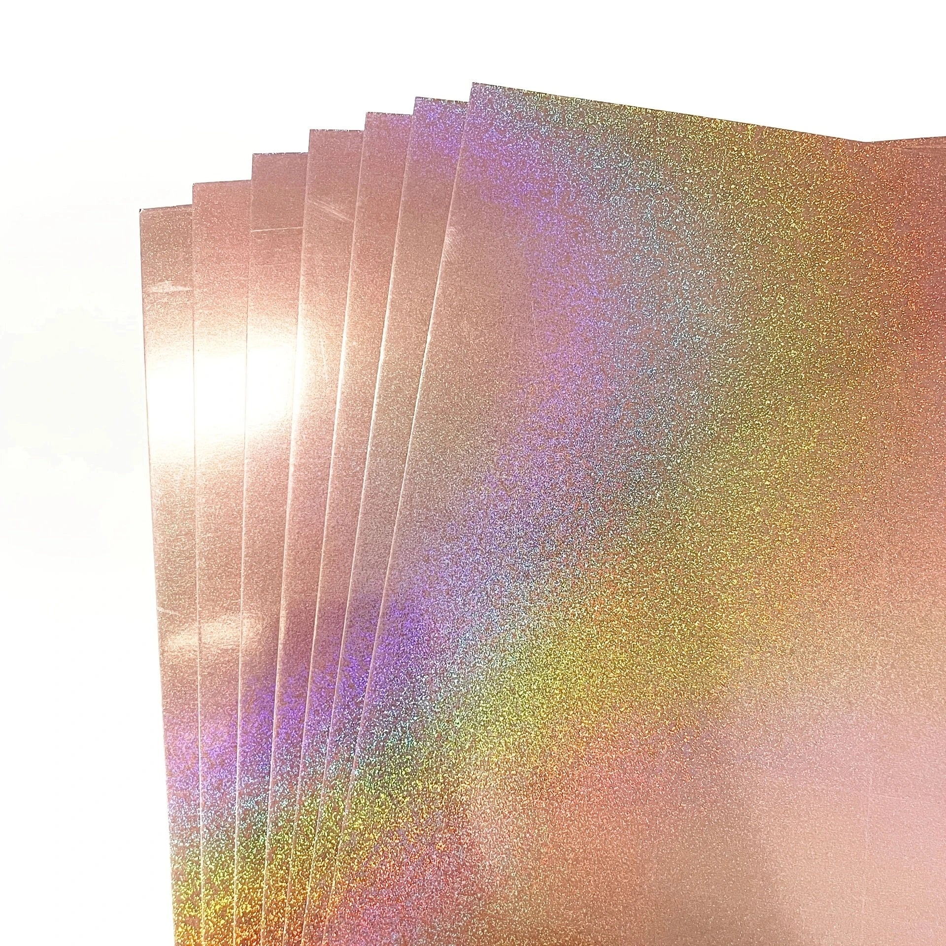 12 Sheets Holographic Cardstock 250gsm/92lb Metallic Paper Shimmering Colored Mirror Paper for DIY Cards and Scrapbooking