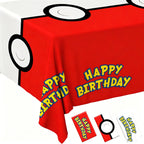 1pcs Pikachu Poké Ball Party Tablecloth Birthday Party Decoration Plastic Table Cover Tableware Baby Shower Supplies
