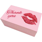 50pcs Pink Double Sided Thank You Cards for Small Business Gift Card Party Decoration Supplies Greeting Cards Package Decoration