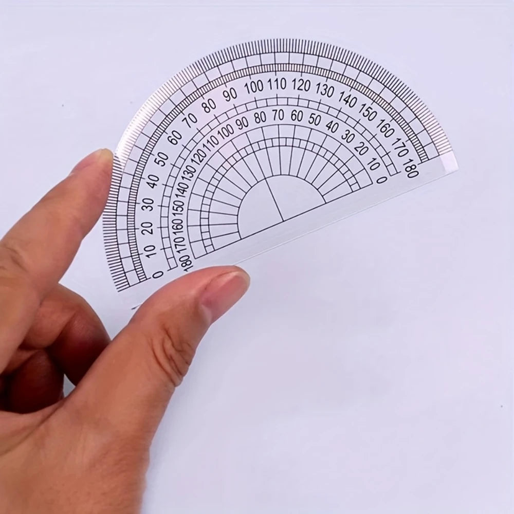 3/6Pcs Transparent 180° °   Protractor Set - High-Precision Measuring Tool for Students & Professionals