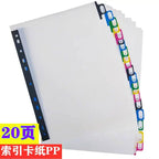 5/10/20Sheets/Lot A4 Divider Index Page Tab Cards For 11-Holes Ring Binders Notebooks Stationery Bookmark School Office Supplies